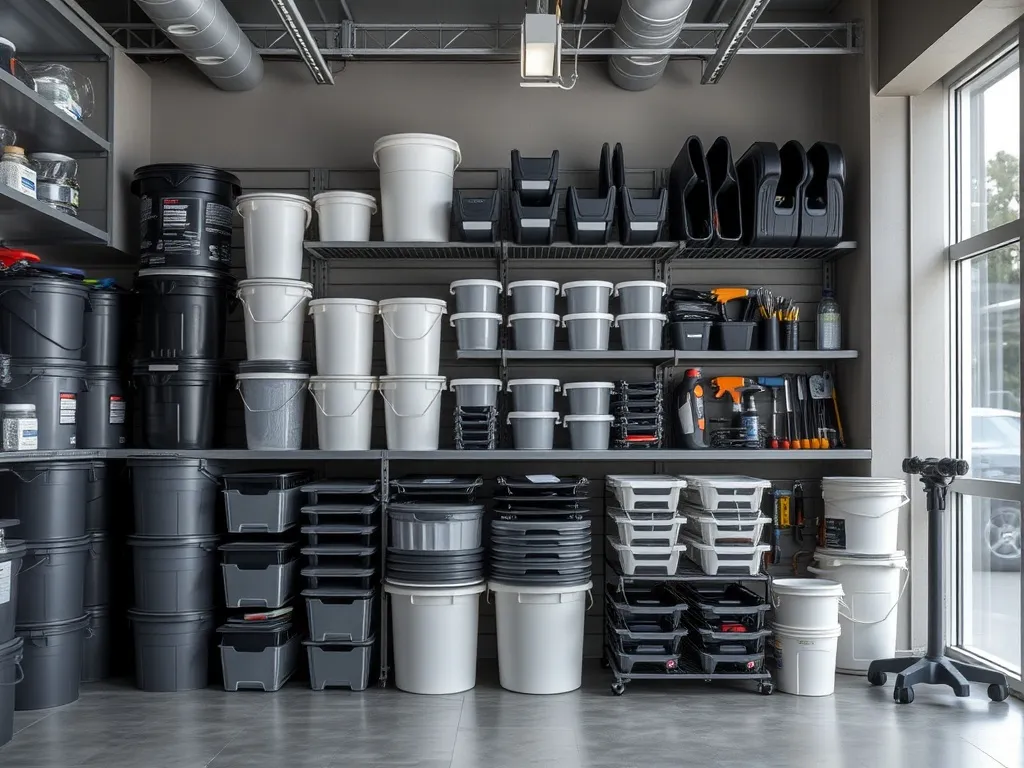 Stackable storage insert trays for detailing chemicals