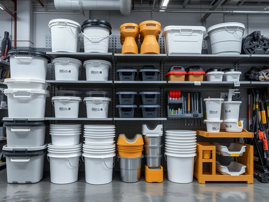 Lockable snap lid for detailing storage buckets