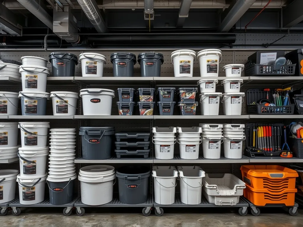 Neatly packaged car wash system boxes ready for dispatch